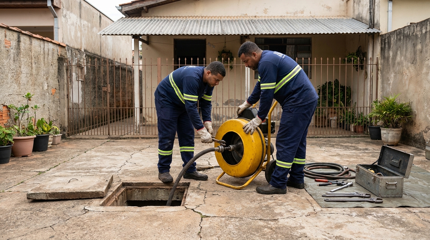 Desentupimento de esgoto em Rio Verde‑GO