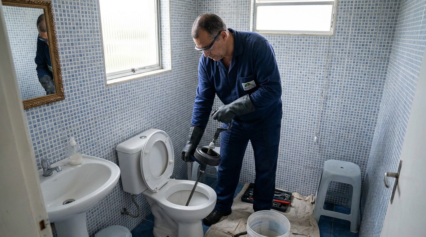 Desentupimento de vaso profissional em Rio Verde‑GO