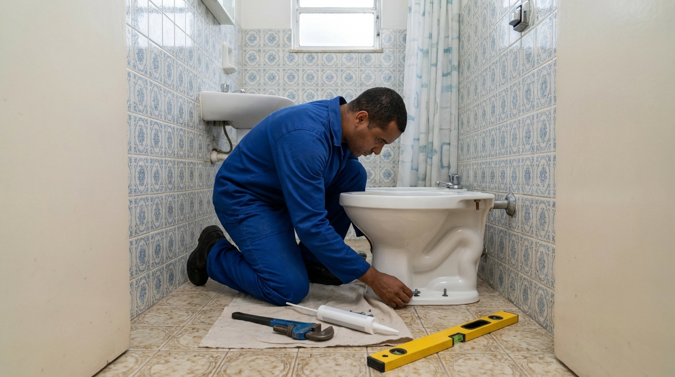 Instalação de vaso sanitário residencial em Rio Verde‑GO
